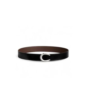 Hermès Luck Belt Buckle Reversible Leather Strap 38mm Noir/Chocolat For Men H010412CK05