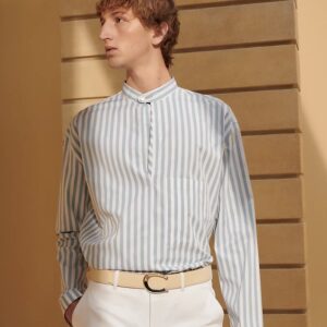 Alternative view of Hermès Luck Belt Buckle Reversible Leather Strap 38mm Gris Étain/Craie For Men H010412CK05