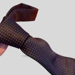 Alternative view of Hermes Elegent Burgundy Silk Tie For Men