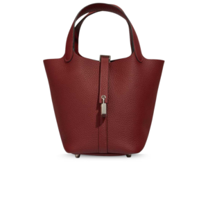 Hermès Picotin 18 Taurillon Clémence Rouge H Red Palladium Hardware 7.1in/18cm For Women
