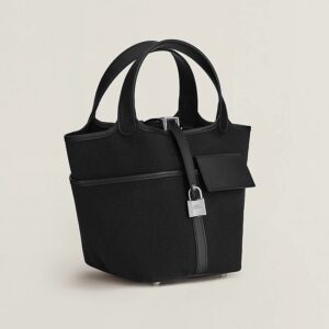 Alternative view of Hermes Picotin Lock 18 Pocket Top Handle Bag 7.1in/ 18cm Noir Silver Hardware For Women H083189CKAA