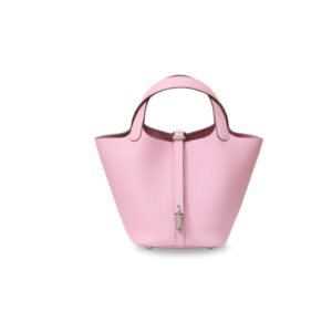 Hermes Picotin Lock 18 Bag 7.1in/ 18cm Rose Sakura Palladium Hardware For Women