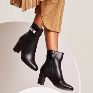 Alternative view of Hermes Saint Germain Ankle Boots Noir For Women H182102Z 02340
