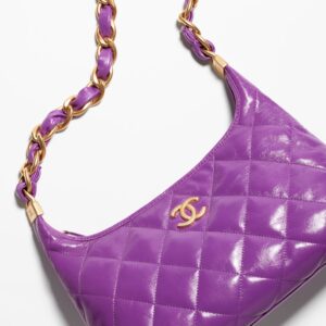 Alternative view of Chanel Hobo Small Bag 10.1in/ 26cm Purple Gold Hardware For Women AS4912 B16897 NY564