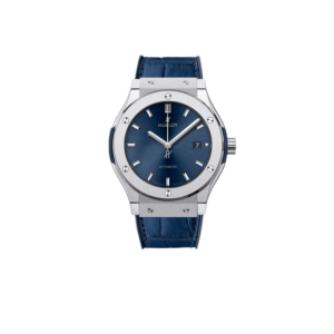 Hublot Classic Fusion Watch Automatic Silver Toned Blue Sunray Dial 42mm For Men 542.NX.7170.LR