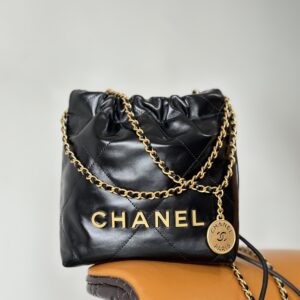 Alternative view of Chanel 22 Mini Shoulder Bag 7.1in/ 18cm Black Gold Hardware For Women