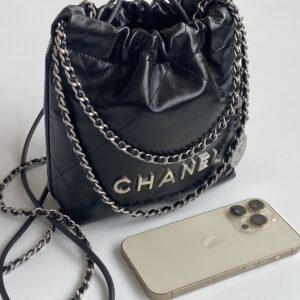 Alternative view of Chanel 22 Mini Shoulder Bag 7.1in/ 18cm Black Silver Hardware For Women