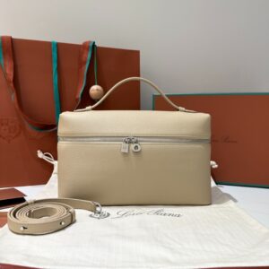 Alternative view of Loro Piana Extra Pocket L27 Top Handle Bag 10.6in/ 27cm Whisper Beige Gold Hardware For Women FAN4043 1615