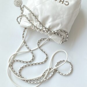 Alternative view of Chanel 22 Mini Shoulder Bag 7.1in/ 18cm White Silver Hardware For Women