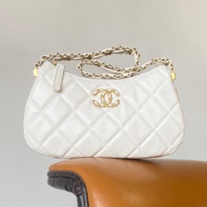 Alternative view of Chanel 23K Calfskin White Hobo Bag For Women 9,1in/25cm