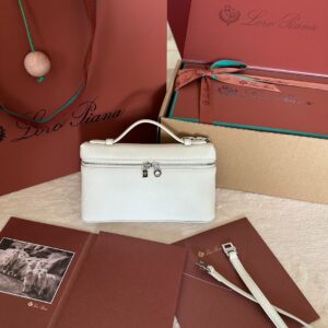 Alternative view of Loro Piana Extra Pocket L19 Top Handle Bag 7.5in/ 19cm Whisper White Silver Hardware For Women FAN4045 1615