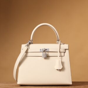 Alternative view of Hermes Kelly Epsom Silver Lock Bag Cream For Women 9,8in/25cm