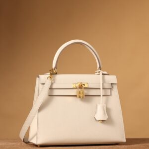 Alternative view of Hermes Kelly Epsom Gold Tone Lock Bag Cream For Women 9,8in/25cm