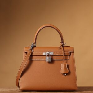Alternative view of Hermes Kelly Epsom Silver Tone Lock Bag Brown For Women 9,8in/25cm