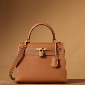 Alternative view of Hermes Kelly Epsom Gold Tone Lock Bag Brown For Women 9,8in/25cm