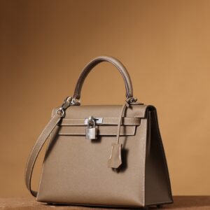 Alternative view of Hermes Kelly Epsom Silver Tone Lock Bag Grey For Women 9,8in/25cm