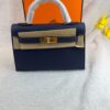 Hermes Kelly 19 Blue France Epsom Bag For Women, Women's Handbags, Shoulder Bags 7.5in/19cm - Image 2