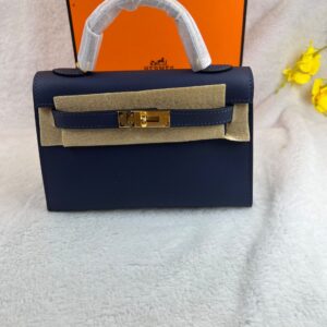 Alternative view of Hermes Kelly 19 Blue France Epsom Bag For Women, Women's Handbags, Shoulder Bags 7.5in/19cm