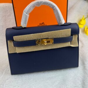 Hermes Kelly 19 Blue France Epsom Bag For Women, Women's Handbags, Shoulder Bags 7.5in/19cm