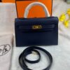Hermes Kelly 19 Blue France Epsom Bag For Women, Women's Handbags, Shoulder Bags 7.5in/19cm - Image 6