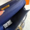 Hermes Kelly 19 Blue France Epsom Bag For Women, Women's Handbags, Shoulder Bags 7.5in/19cm - Image 8