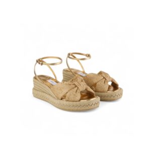Jimmy Choo Aella Wedge 60 Gold For Women AELLAWEDGE60GTJ
