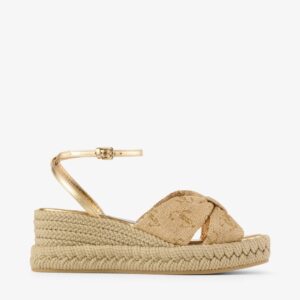 Alternative view of Jimmy Choo Aella Wedge 60 Gold For Women AELLAWEDGE60GTJ
