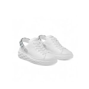 Jimmy Choo Diamond Sling Slipper Trainers White For Women DIAMONDMAXICRYSTALNDL