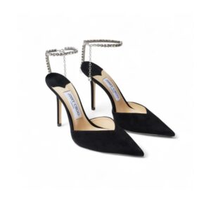 Jimmy Choo Saeda 100 Pumps Black For Women SAEDA100EWA