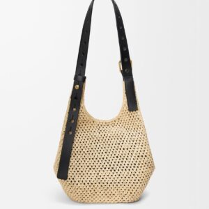 Alternative view of Loewe Small Punch Hole Hobo Raffia Natural For Women 43cm/17in - A914W86X01