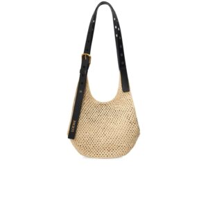Loewe Small Punch Hole Hobo Raffia Natural For Women 43cm/17in - A914W86X01