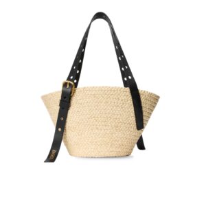 Loewe Small Punch Hole Basket Raffia Natural For Women 22.5cm/8.9in - A223BBPX01