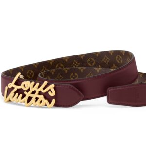 Alternative view of Louis Vuitton LV Script 30mm Belt Plum Monogram For Women - M4515V
