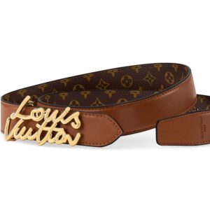 Alternative view of Louis Vuitton LV Script 30mm Belt Tan Monogram For Women - M4516V