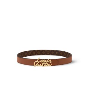 Louis Vuitton LV Script 30mm Belt Tan Monogram For Women - M4516V