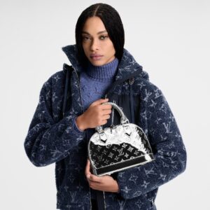 Alternative view of Louis Vuitton Alma BB Top Handle Bag 9.3in/ 23.5cm Silver Metallic Silver Hardware For Women M26335