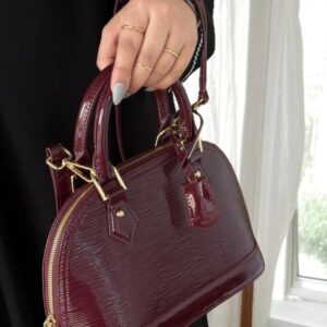 Alternative view of Louis Vuitton Alma BB Top Handle Bag 9.3in/ 23.5cm Burgundy Gold Hardware For Women