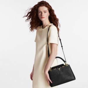 Alternative view of Louis Vuitton Capucines MM Top Handle Bag 12.4in/ 31.5cm Black Gold Hardware For Women M54663