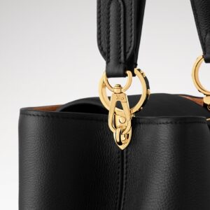 Alternative view of Louis Vuitton Capucines Souple MM Top Handle Bag 13in/ 33cm Black Gold Hardware For Women M14370