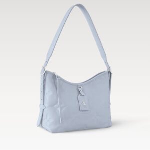 Alternative view of Louis Vuitton CarryAll PM Shoulder Bag 11.6in/ 29.5cm Blue Washed Silver Hardware For Women M46673