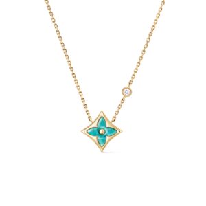Louis Vuitton Color Blossom BB Star Pendant Necklace Gold-Toned For Women Q03276