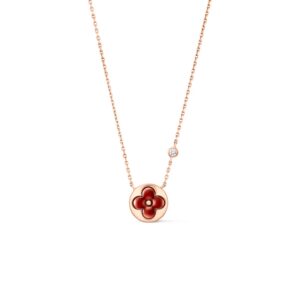 Louis Vuitton Color Blossom BB Sun Pendant Necklace Pink-Toned For Women Q93826