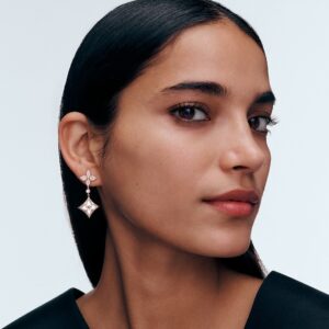 Alternative view of Louis Vuitton Color Blossom Double Star Long Earrings Pink-Toned For Women Q06489