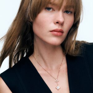 Alternative view of Louis Vuitton Color Blossom Double Star Pendant Necklace Pink-Toned For Women Q94676