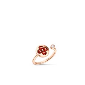 Alternative view of Louis Vuitton Color Blossom Mini Sun Ring Pink Gold For Women - Q0S23A