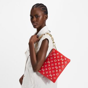 Alternative view of Louis Vuitton Coussin PM Shoulder Bag 10.2in/ 26cm Red Gold Hardware For Women M22397