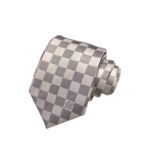 Louis Vuitton Damier Classic Tie Grey LV Men Tie M71214