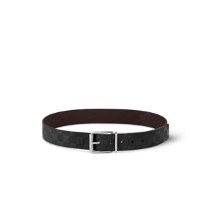 Louis Vuitton Damier Print 40MM Reversible Belt Black/Dark Brown For Men M9150U