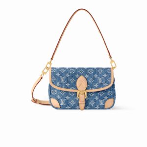 Louis Vuitton Diane Handbag Denim Blue For Women 9.4in/24cm M13070