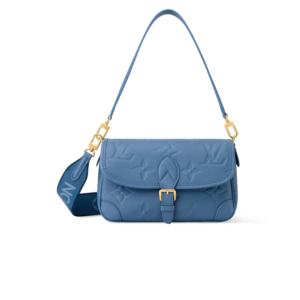 Louis Vuitton Diane Shoulder Bag 9.4in/ 24cm Blue Jean Gold Hardware For Women M27362